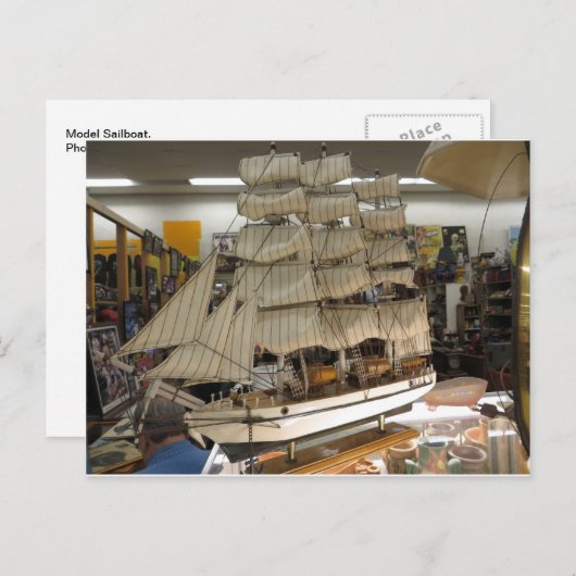 Carte Postale Modèle bateau (Devant / Derrière)