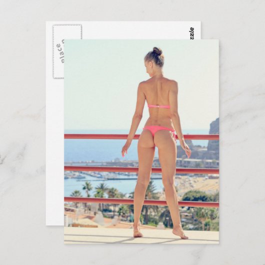 Carte Postale Modèle Bikini (Devant / Derrière)