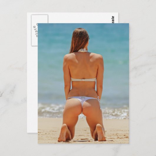 Carte Postale Modèle Bikini (Devant / Derrière)