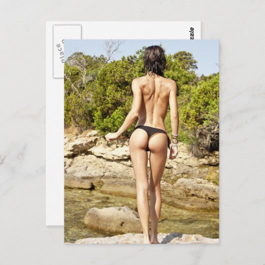 Carte Postale Modèle Bikini (Devant / Derrière)