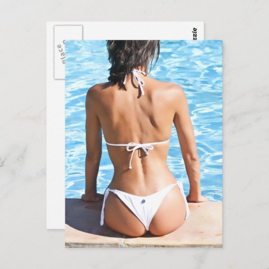 Carte Postale Modèle Bikini (Devant / Derrière)