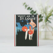 Carte Postale Modèle Blanc - Rencontrez-Moi À St.Louis (Debout devant)