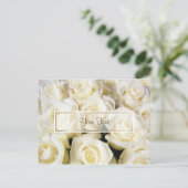 Carte Postale Modèle blanc Rose Elegance (Debout devant)