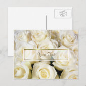 Carte Postale Modèle blanc Rose Elegance (Devant / Derrière)