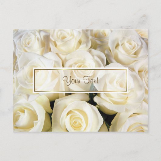 Carte Postale Modèle blanc Rose Elegance (Devant)