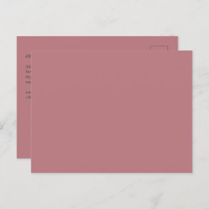 Carte Postale Modèle couleur Dusty Rose