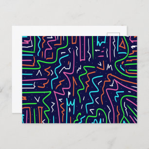 Carte Postale Modèle d'âge spatial - Impression Abstraite