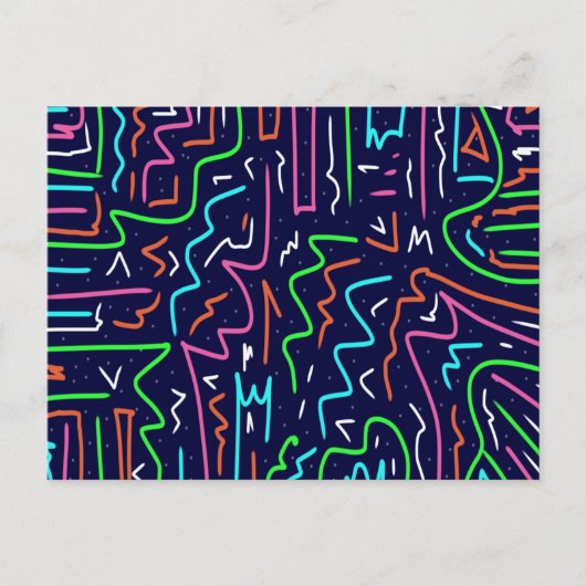 Carte Postale Modèle d'âge spatial - Impression Abstraite (Devant)