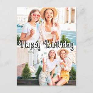Carte Postale Modèle d'anniversaire personnalisé tendance avec 2