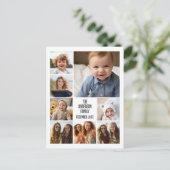 Carte Postale Modèle de 6 photos avec 2 lignes de texte (Debout devant)