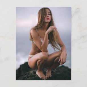 Carte Postale Modèle de bikini pour bébé de plage