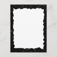 Modèle de bordure vintage en papier noir déchiré p