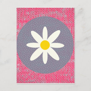 Carte Postale Modèle de brûlure rose paix amour destinée art