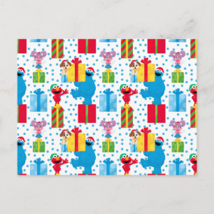 Carte Postale Modèle de cadeaux de Noël de Sesame Street