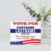 Carte postale Modèle de campagne personnalisée (Debout devant)