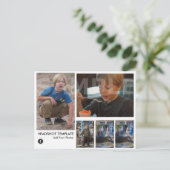 Carte Postale modèle de casque de modèle à 2 côtés (Debout devant)