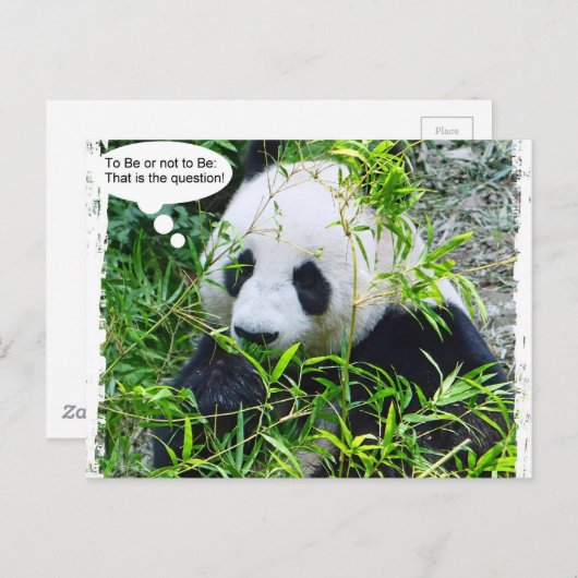 Carte Postale Modèle de citation d'art pop moderne Panda Tendanc (Devant / Derrière)
