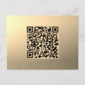 Carte Postale Modèle de code QR immédiatement modifiable | Or Fa (Devant)