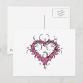 Carte Postale modèle de coeur étoiles tatouage (Devant / Derrière)