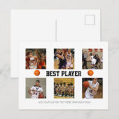 Carte Postale Modèle de collage de photos de basketball Bloc de  (Devant / Derrière)