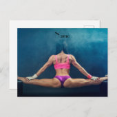 Carte Postale Modèle de condition physique féminine Split Thunde (Devant / Derrière)