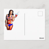 Carte Postale Modèle de conditionnement physique en bikini patri (Dos)