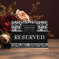 Modèle de Damas du panneau mariage RÉSERVÉ
