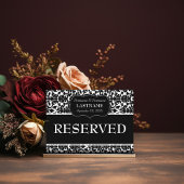 Carte Postale Modèle de Damas du panneau mariage RÉSERVÉ