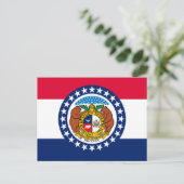 Carte Postale Modèle de drapeau d'État du Missouri (Debout devant)