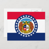 Carte Postale Modèle de drapeau d'État du Missouri (Devant / Derrière)