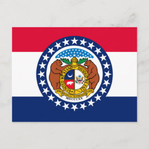 Carte Postale Modèle de drapeau d'État du Missouri