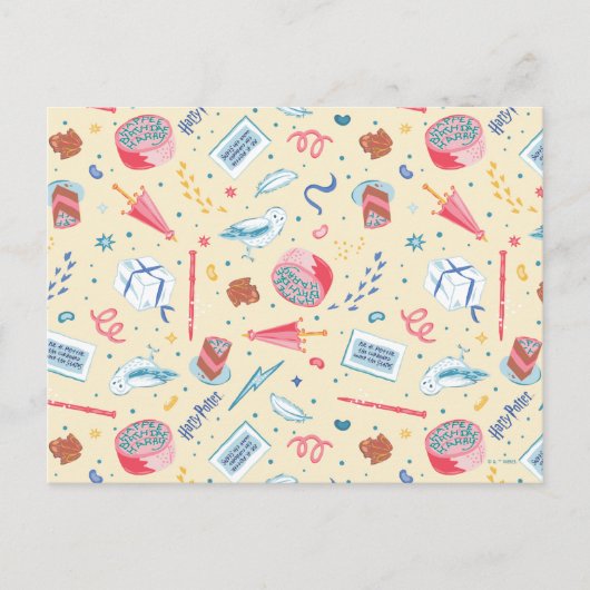 Carte Postale Modèle de fête d'anniversaire HARRY POTTER™ (Devant)