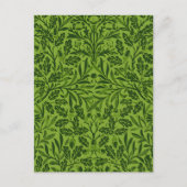 Carte Postale Modèle de feuille de chêne vert sans couture de Wi (Devant)