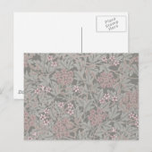Carte Postale Modèle de fleur de jasmin de William Morris (Devant / Derrière)