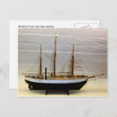 Carte Postale Modèle de Fram, navire utilisé par Nansen (Devant / Derrière)