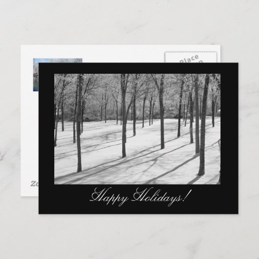 Carte postale modèle de Joyeuses Fêtes (Devant / Derrière)