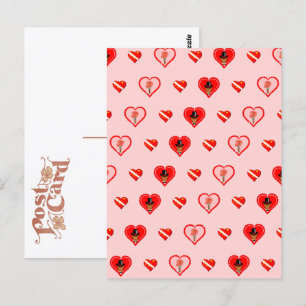 Carte Postale Modèle de la Saint-Valentin d'Oliver la loutre