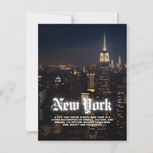Carte Postale Modèle de l'affiche Skyline de New York