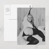 Carte Postale Modèle de lingerie vintage Risque (Devant / Derrière)