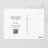 Carte Postale Modèle de logo de CODE QR personnalisé pour les en (Dos)