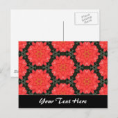 Carte Postale Modèle de motif de fleur rouge (Devant / Derrière)