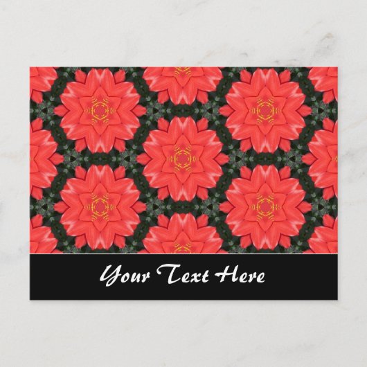 Carte Postale Modèle de motif de fleur rouge (Devant)