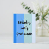 Carte Postale Modèle de nom de fête d'anniversaire (Debout devant)