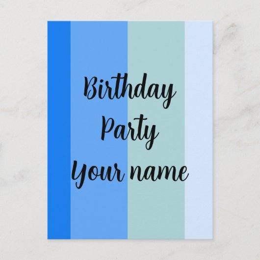 Carte Postale Modèle de nom de fête d'anniversaire (Devant)