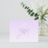 Carte Postale Modèle de nom professionnel et de slogan | Violet (Debout devant)
