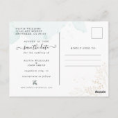 Carte Postale Modèle de papeterie Mariage de la Marine (Dos)