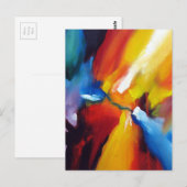 Carte Postale Modèle de peinture abstraite expressionniste moder (Devant / Derrière)