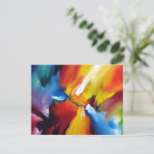 Carte Postale Modèle de peinture d'expressionnisme abstrait mode (Debout devant)