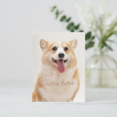 Carte Postale Modèle de photo de nom d'animal de compagnie simpl (Debout devant)