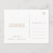 Carte Postale Modèle de photo délicat or 4 Merci (Dos)